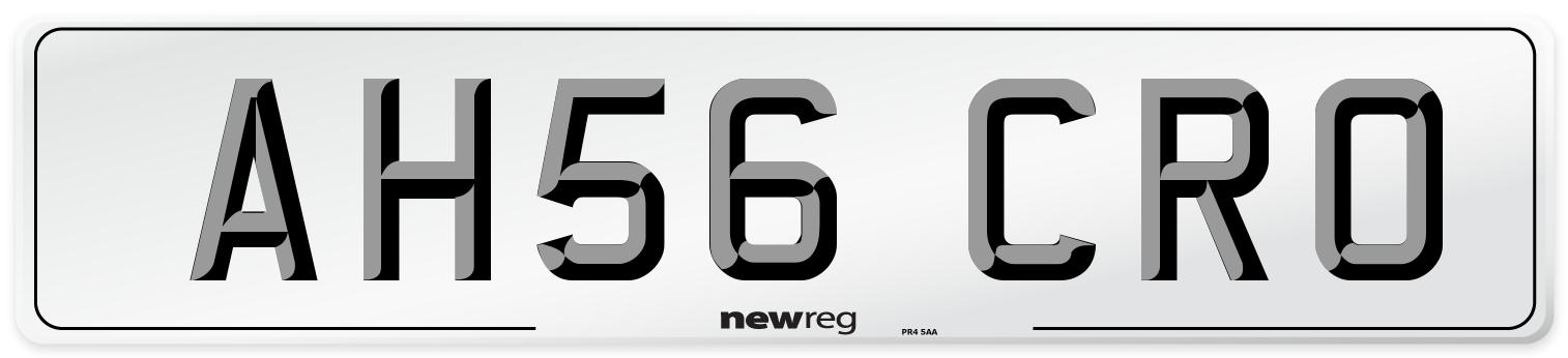AH56 CRO Number Plate from New Reg